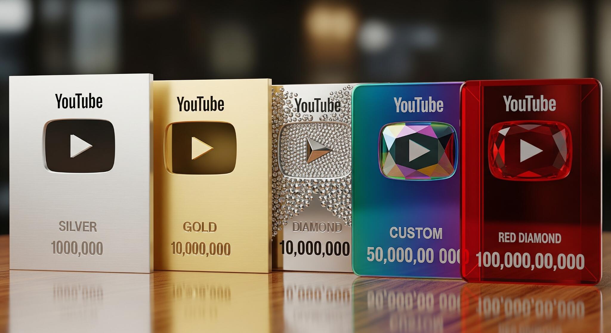 YouTube Play Buttons – YouTube palkinto ja eri tasojen merkitys